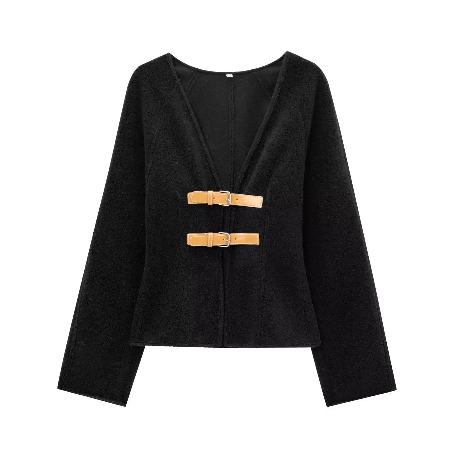 Buckle Wool Blend Coat