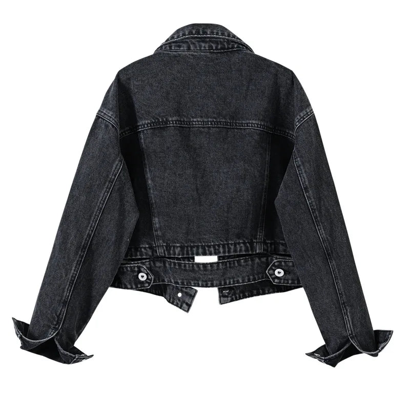 Moon Fade Button-Up Denim Coat