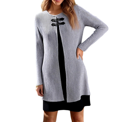 Women’s Solid Long Sleeve Dress