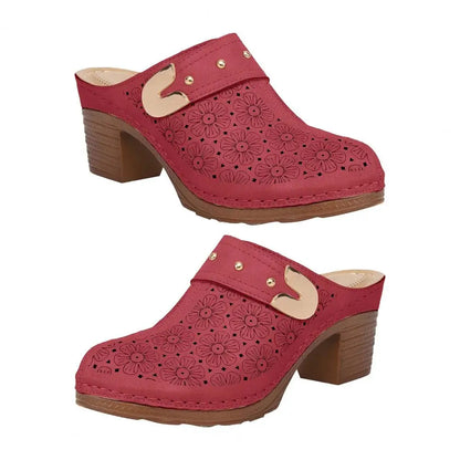 Retro Chic Women's Chunky Heel Sandals