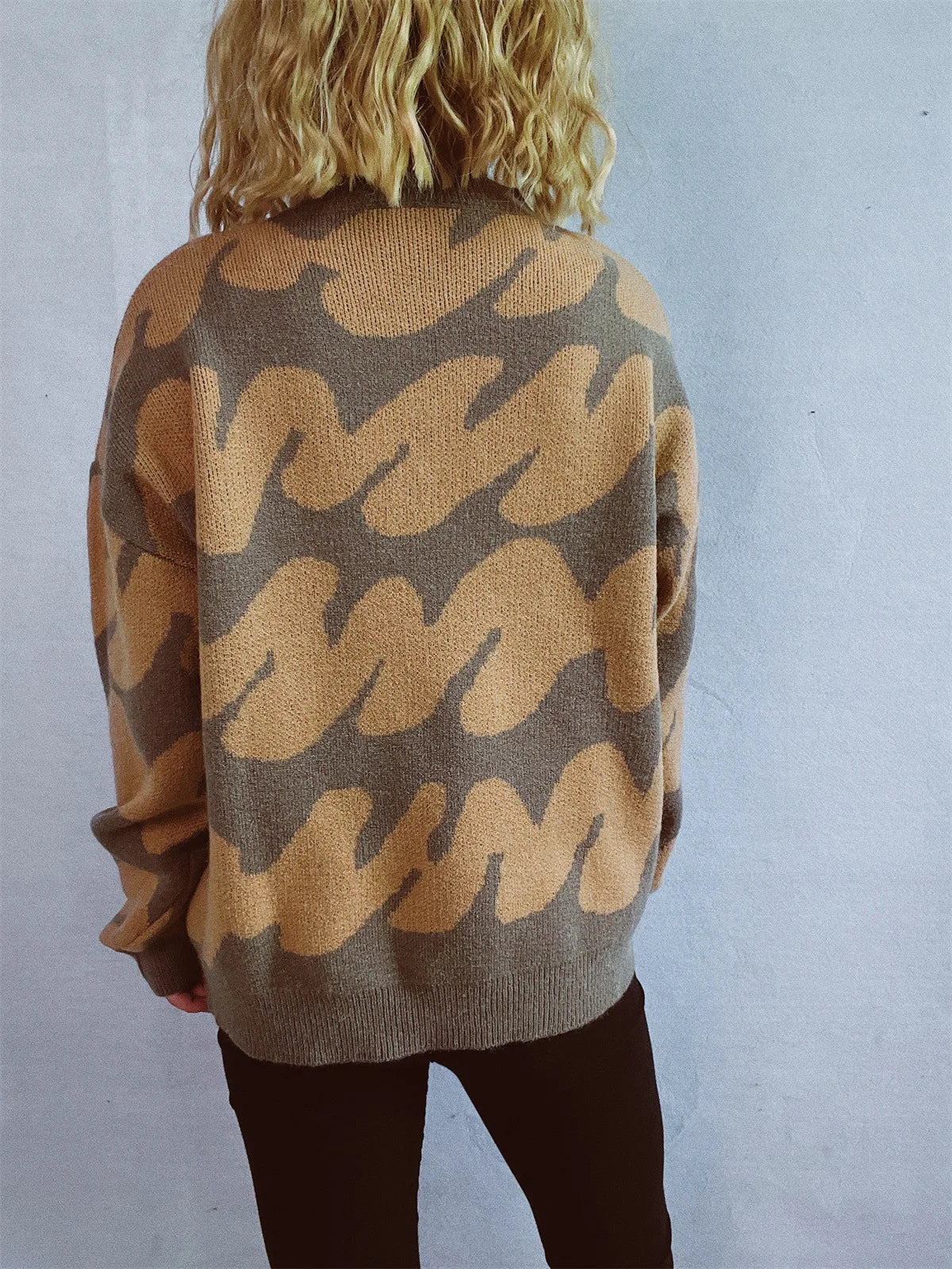 Stripe Craft Patchwork Knit Pullover