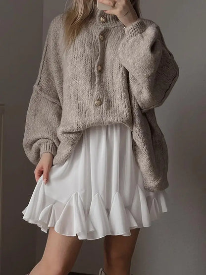 Casual Pure Color Cardigan