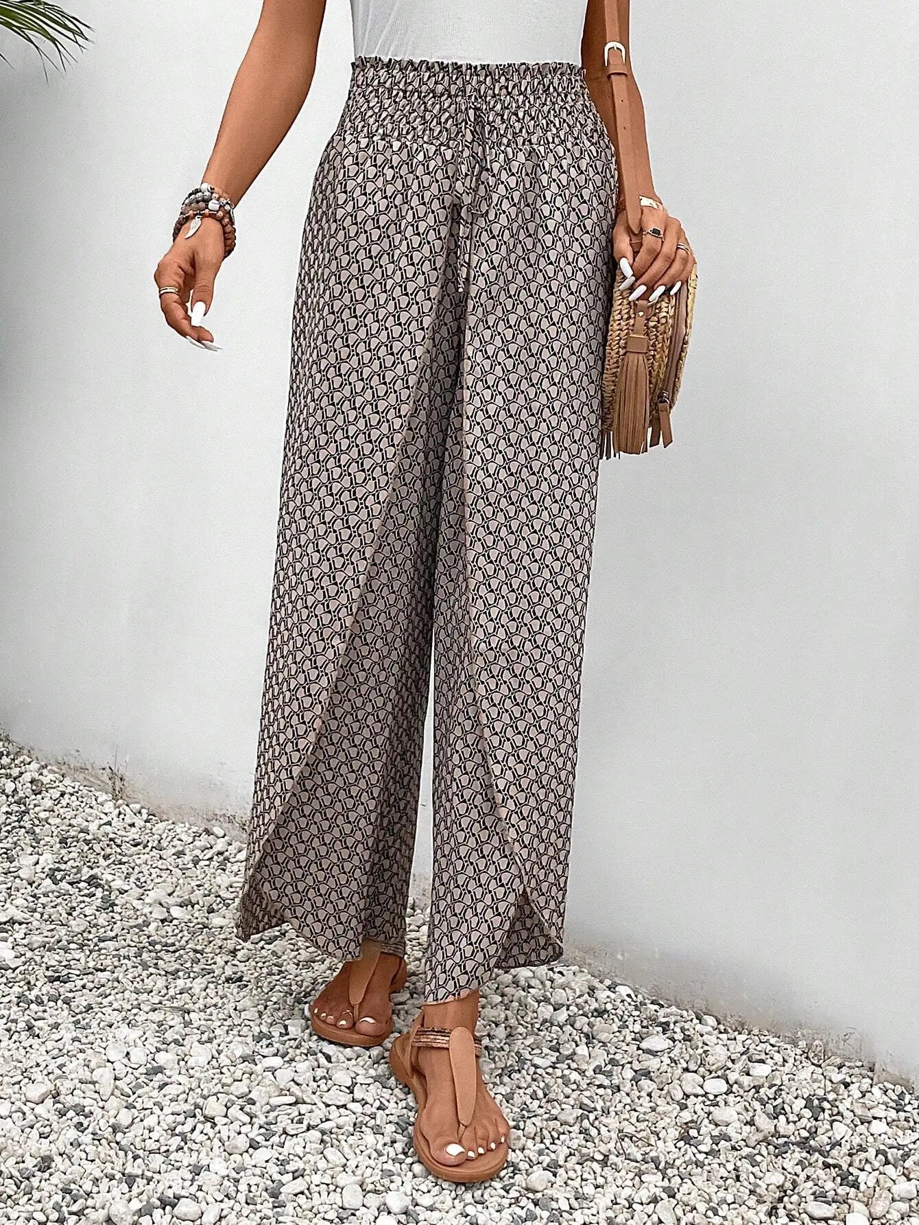 Petal Whisper Wide Leg Pants