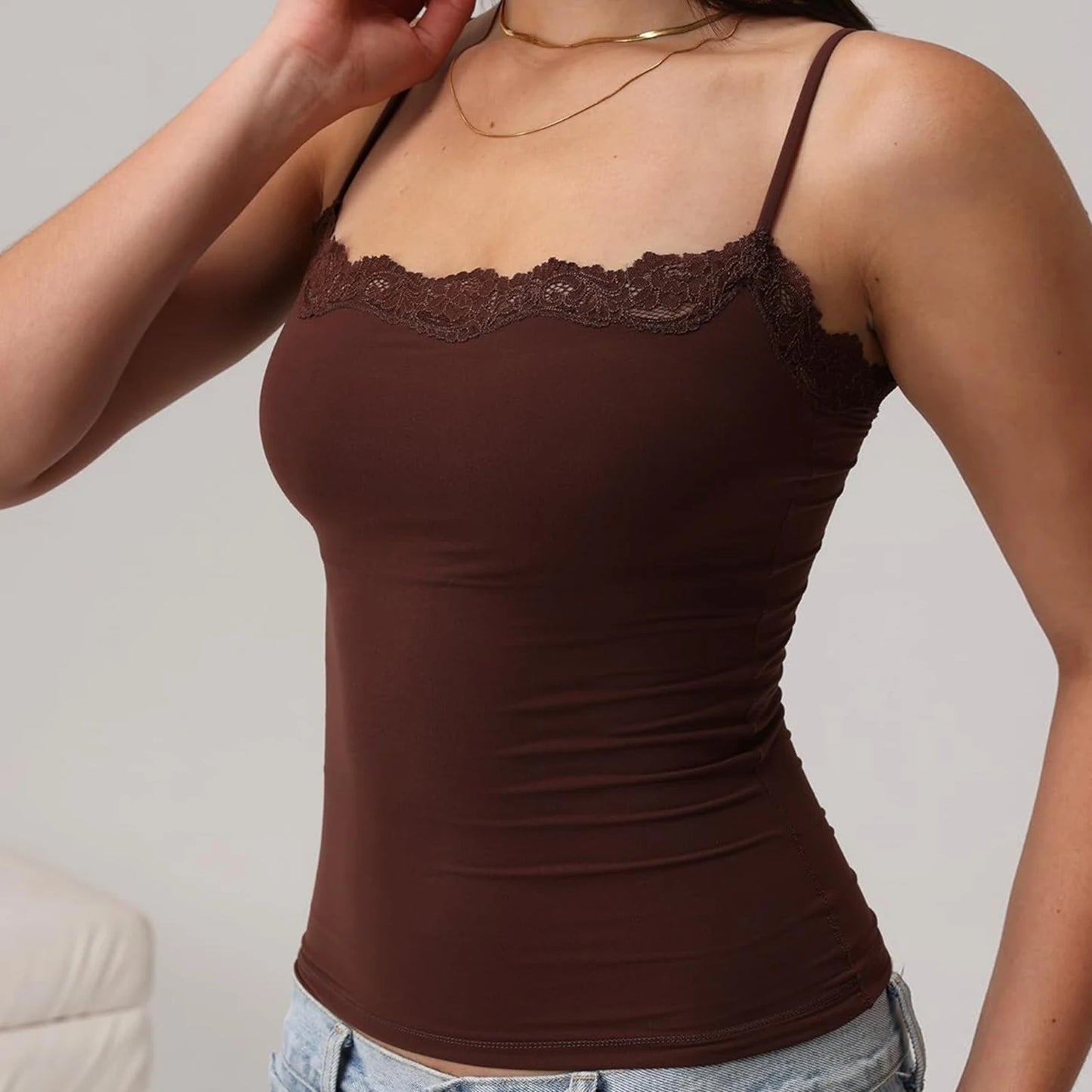 Lace Trim Slim Fit Camisole