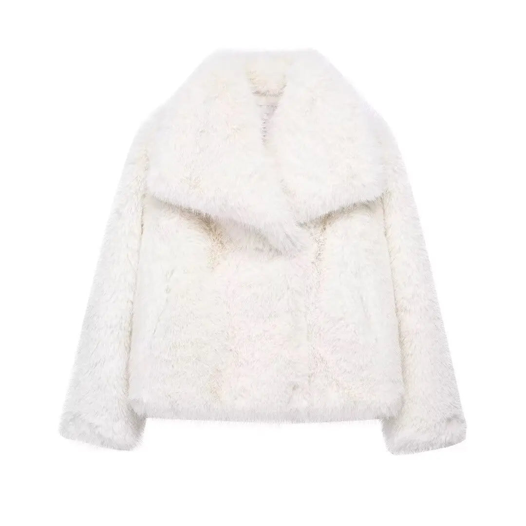 Women’s Cropped Faux Fur Jacket