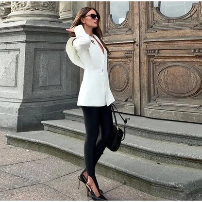 Sleek Poise Off-Shoulder Blazer