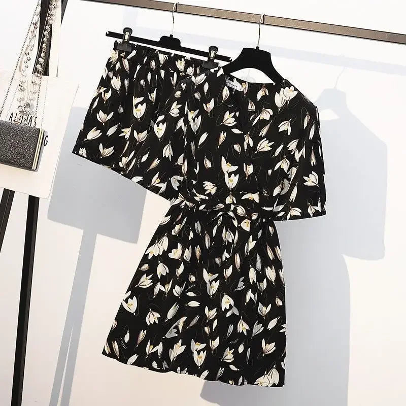 Bloom Essence Chiffon Suit Set