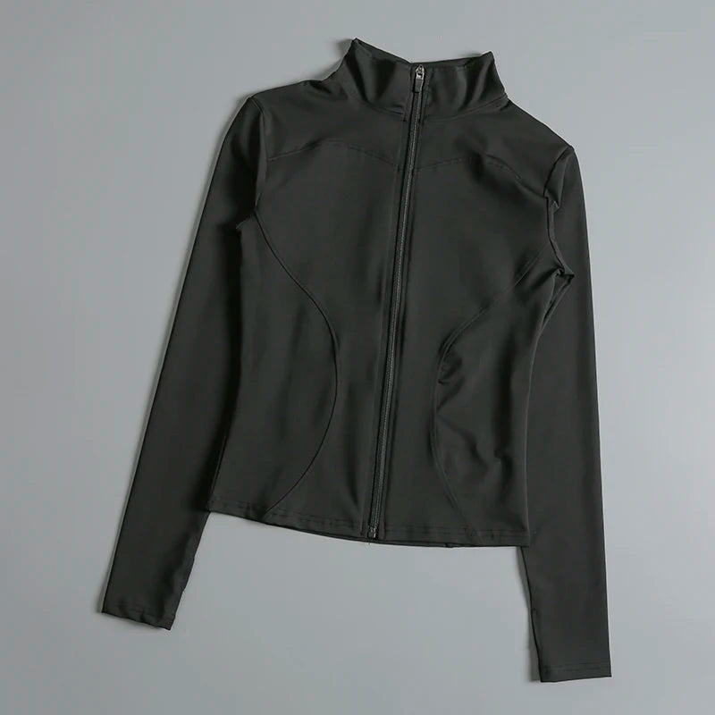 Women's Zip-Up Long Sleeve Yoga Fitness Jacket