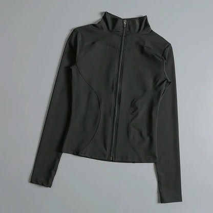 Women's Zip-Up Long Sleeve Yoga Fitness Jacket