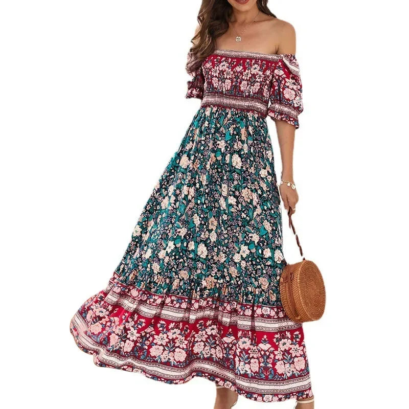 Sunlit Garden Pleated Boho Sundress