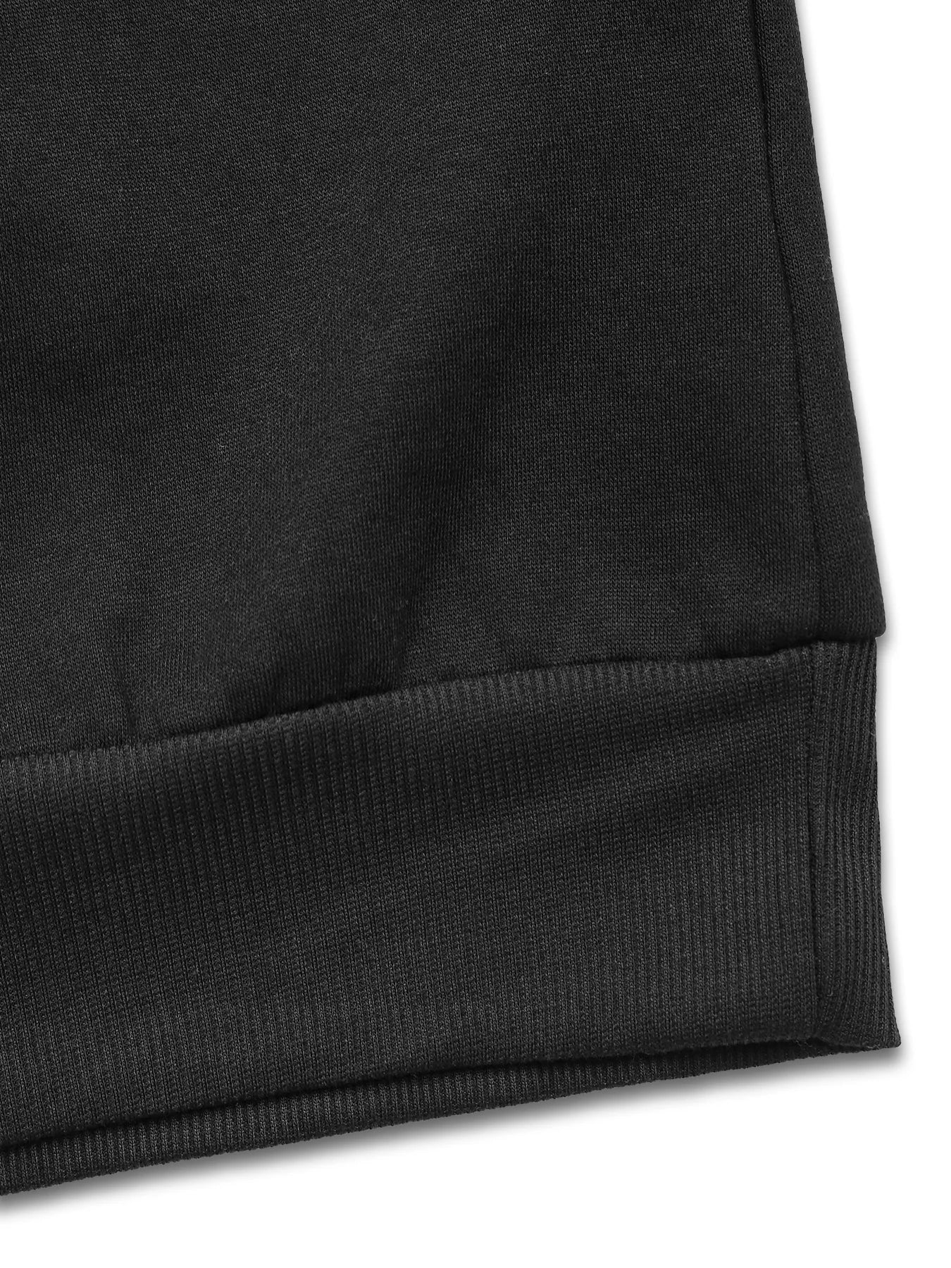 Embroidered Black Cozy Hoodie
