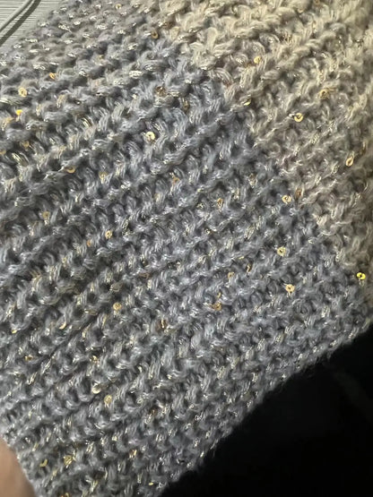 Sequin V-Neck Party Sweater