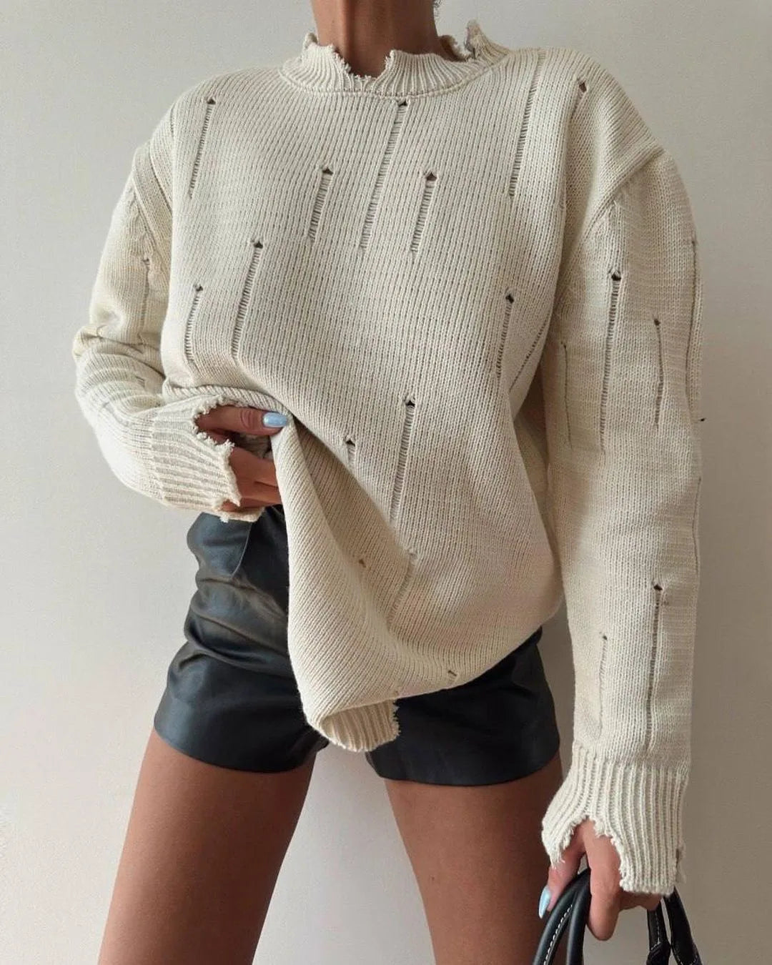 Urban Chic Black Hole Knit Sweater