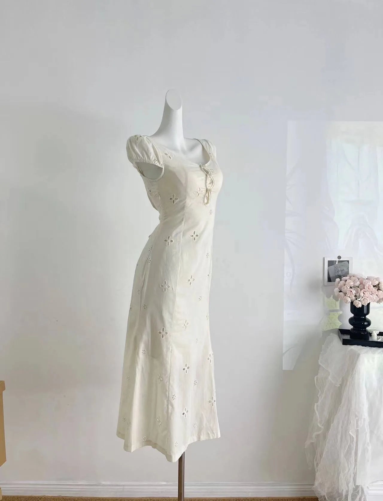 Sweet Bloom Jacquard Maxi Dress
