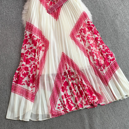 Retro Grace High Waist Midi Dress