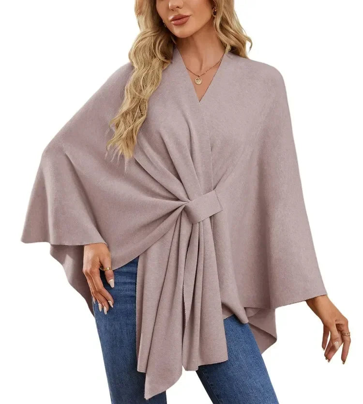 Soft V-Neck Shawl Wrap