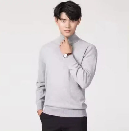 Men Cashmere Cotton Blend Pullover