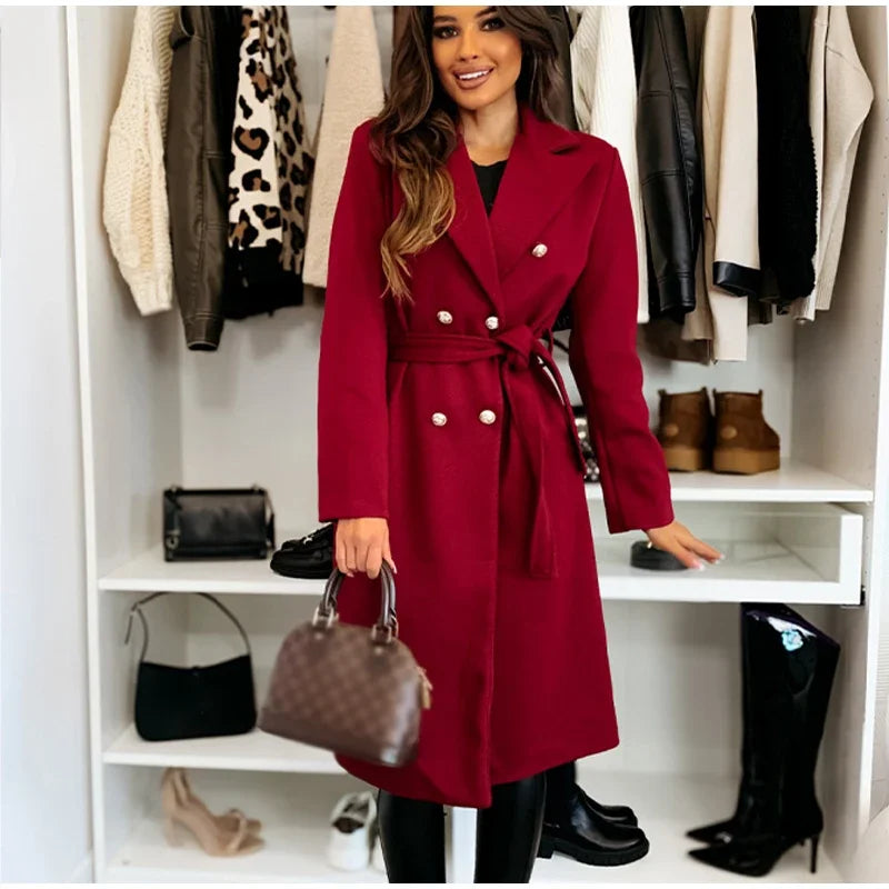 Vintage Elegance Double Breasted Coat