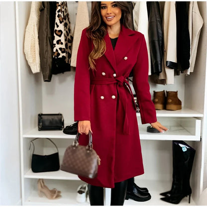 Vintage Elegance Double Breasted Coat