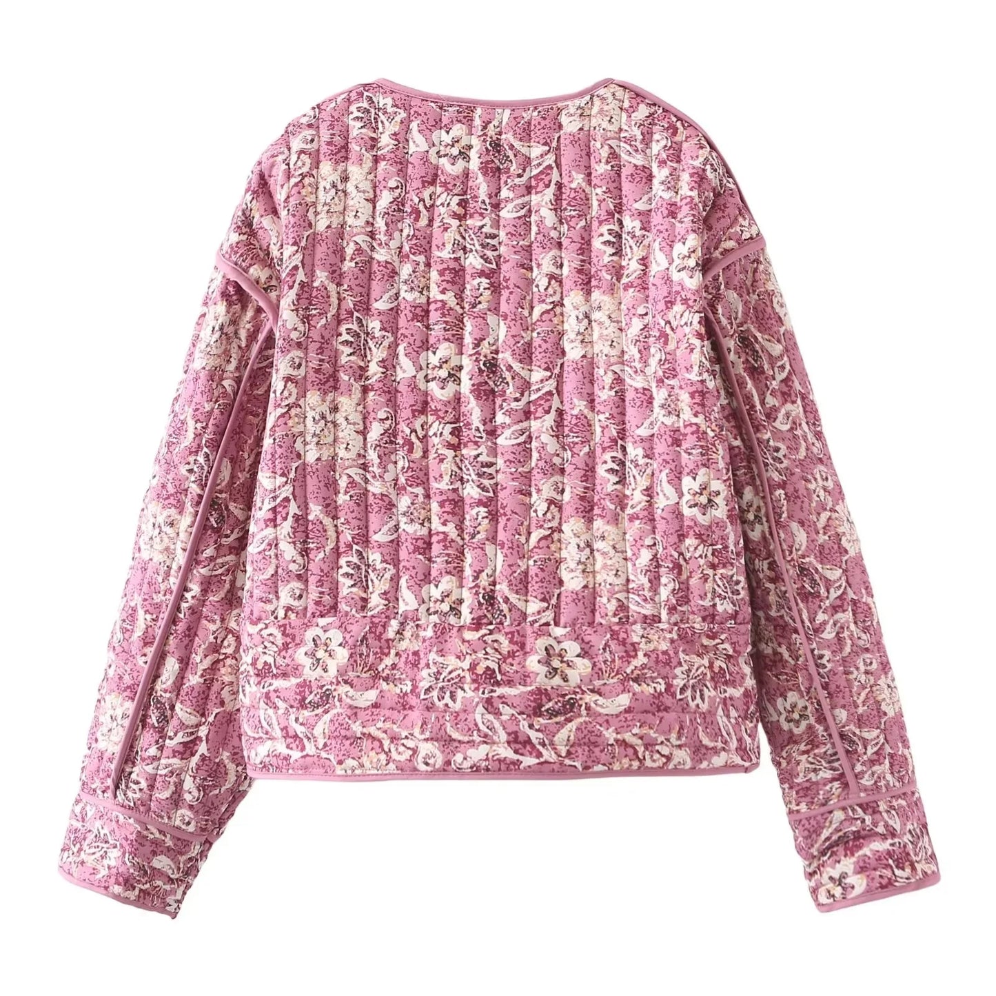 Floral Grace Crew Neck Cardigan