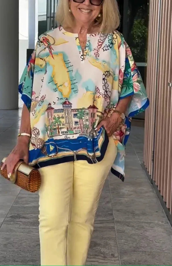 Retro Beauty Loose Elegance Pullover