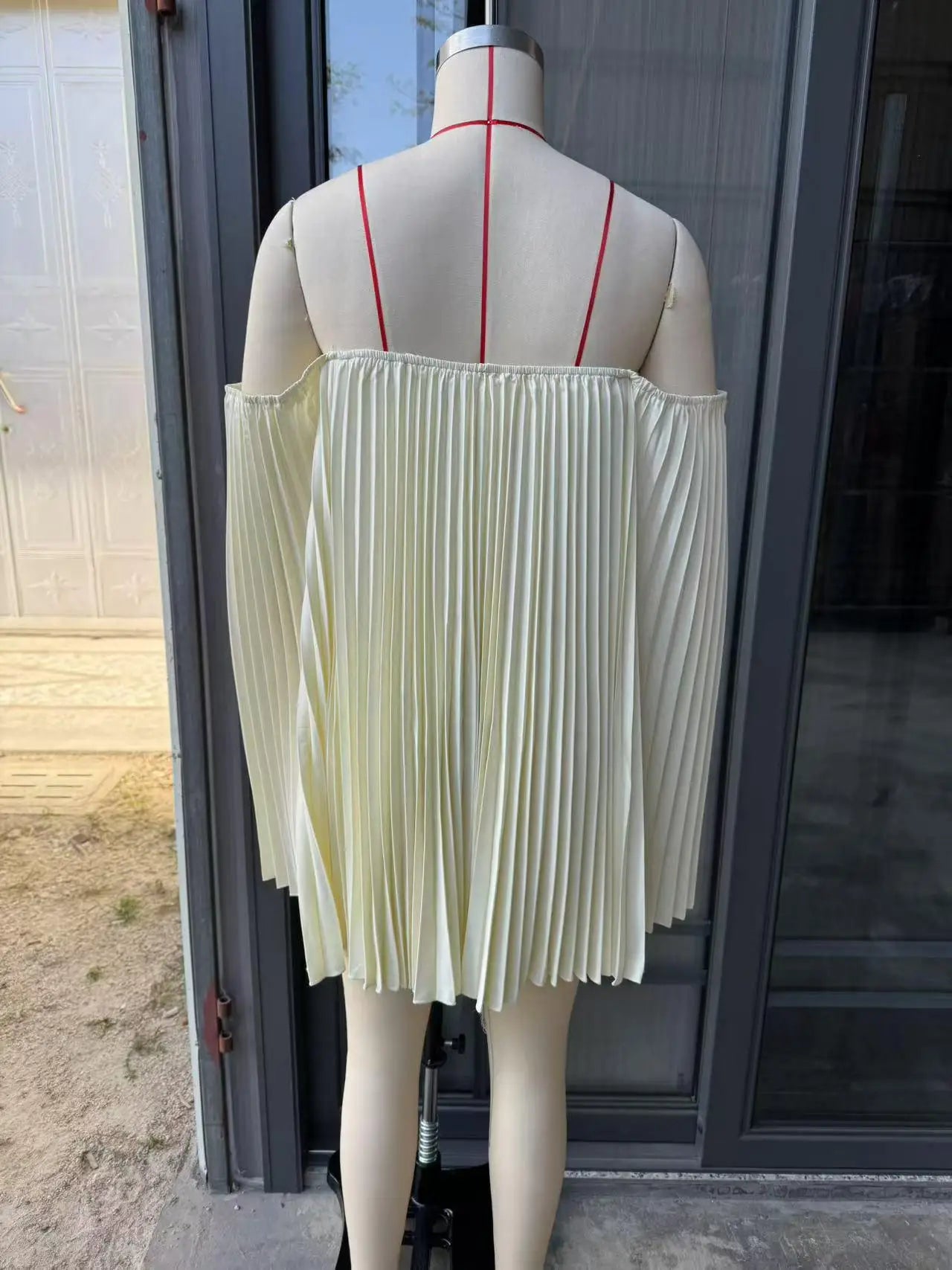 Glimmer Drape One Shoulder Shorts Set