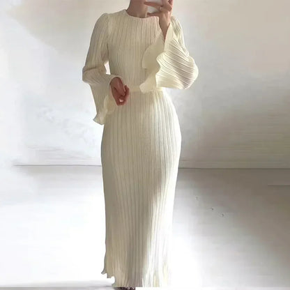 Spring Grace Pleated Belted Dress