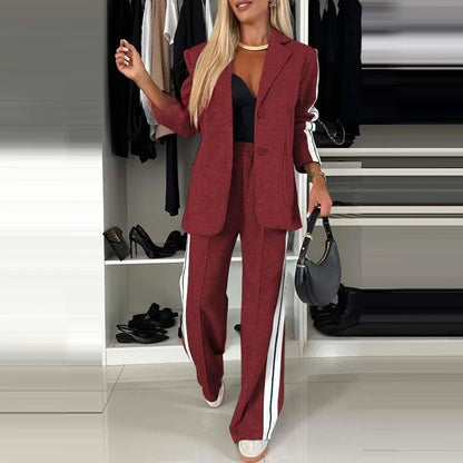 Stylish Blazer Two-Piece Suit Set
