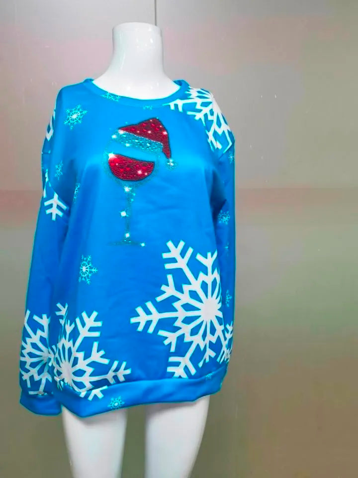 Casual Printed Round-Neck Sweatshirt