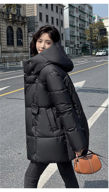Cozy Hood Loose Winter Cotton Parka