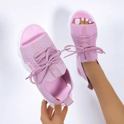 Breeze Lift Lace-Up Platform Sandals