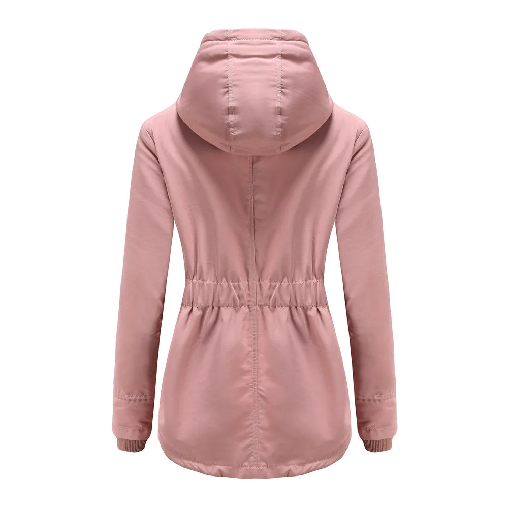 Women’s Thickened Lamb Velvet Parka – Hooded Winter Coat