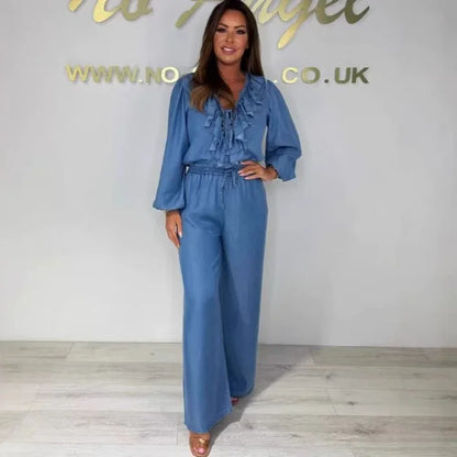 Lotus Bloom Women's Denim Set