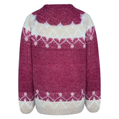Warm Print Knit Winter Sweater