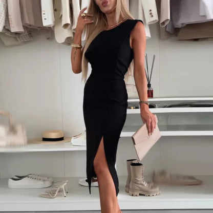 Elegant Sleeveless Midi Dress