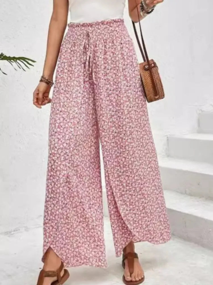 Petal Whisper Wide Leg Pants