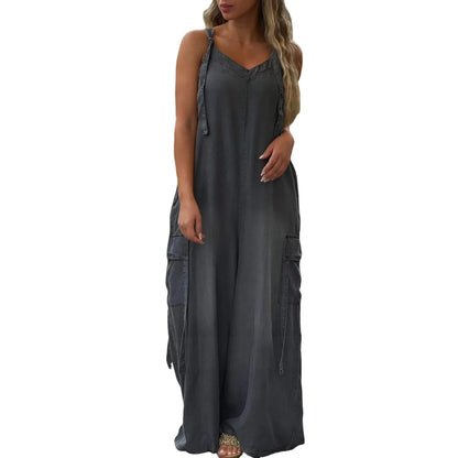 Effortless Charm V-Neck Jumpsuit