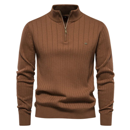 Nord Wool Zipper Stand Collar Sweater