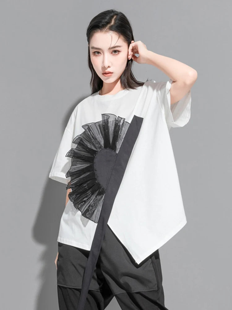 Ruffle Charm Loose Tee