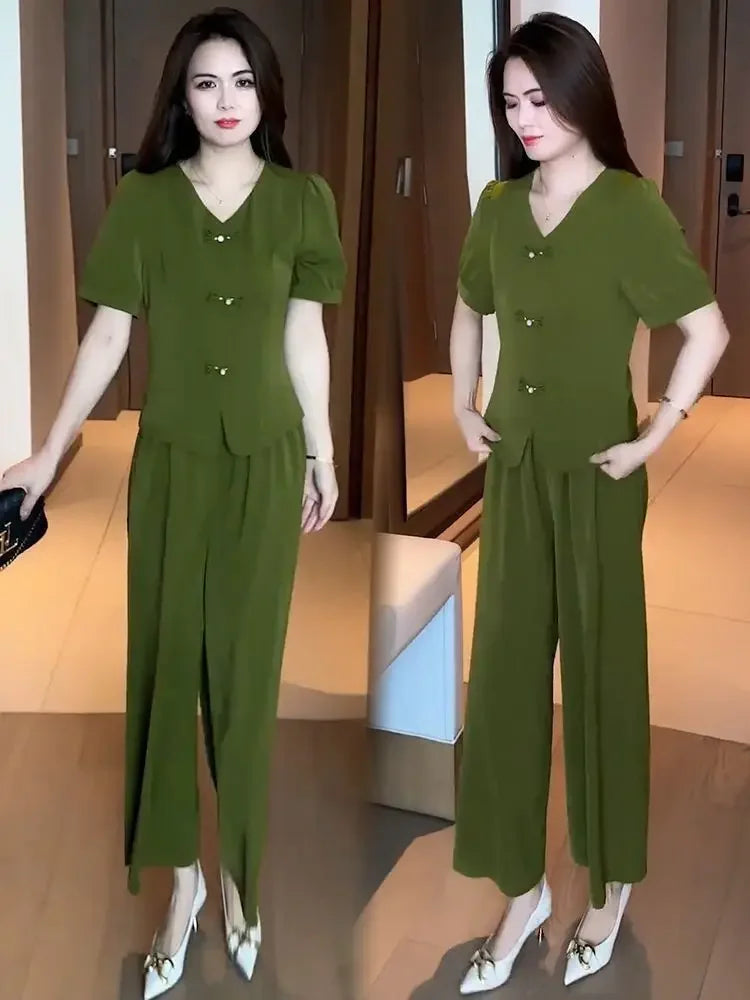 Chinese Style Ice Silk Set