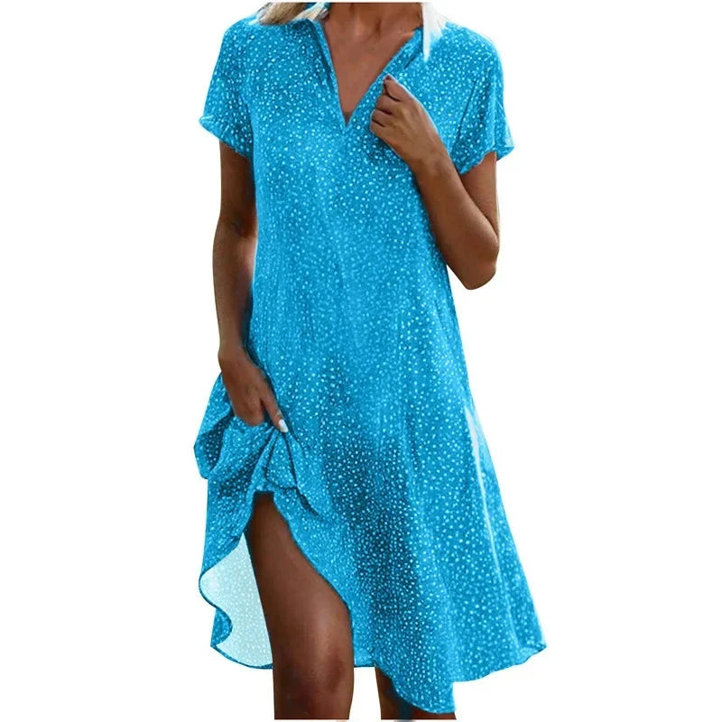 Korean Slim Fit Polka Dot Summer Dress