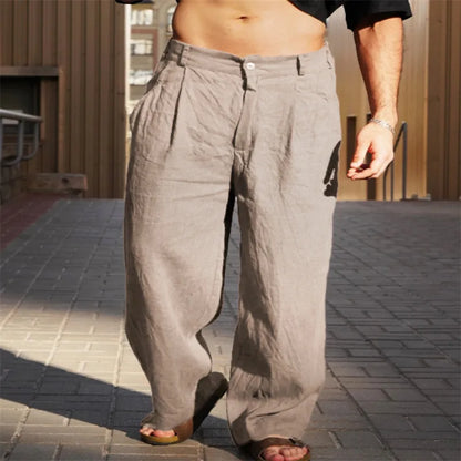 AirWeave Pleated Linen Jogger Pants