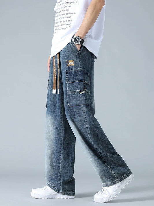 Urban Ease Wide Leg Cargo Jeans