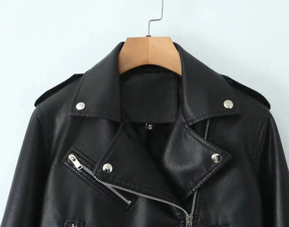 Chic Rider Short PU Leather Jacket