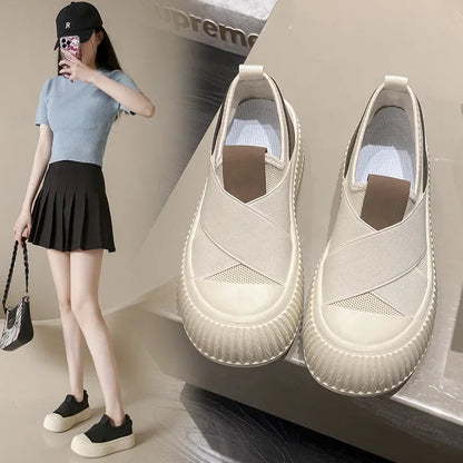 Platform Mesh Slip-On Sneakers