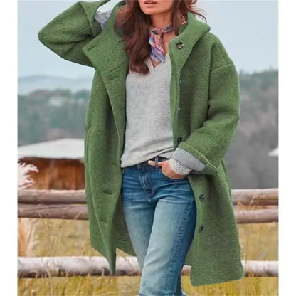 Women’s Hooded Woolen Coat