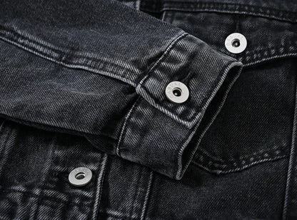 Moon Fade Button-Up Denim Coat