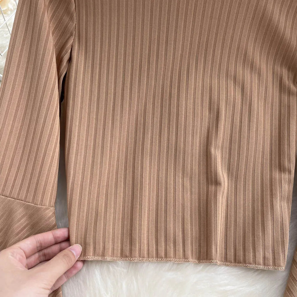 Flare Muse Slim Knit Crop Top