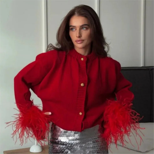 Elegant Harmony Knitted Cardigan Jacket