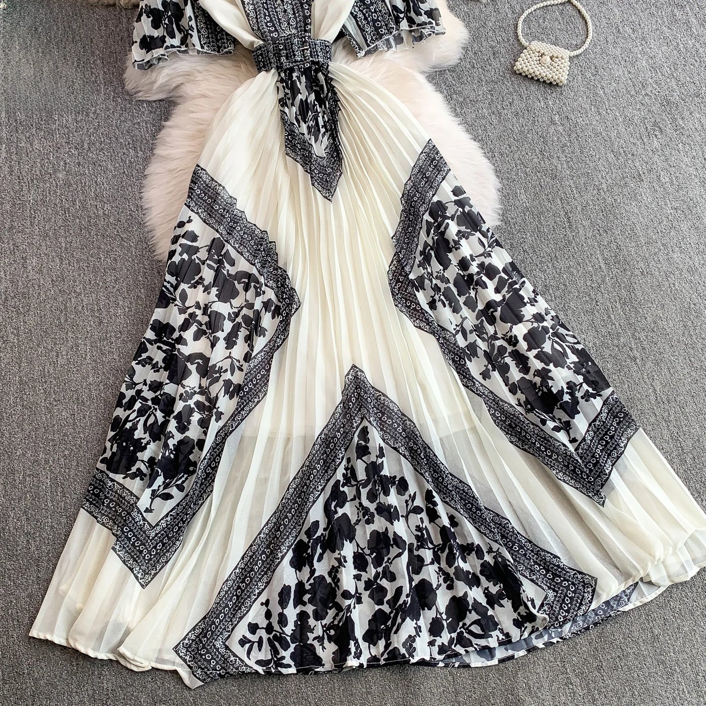Retro Grace High Waist Midi Dress